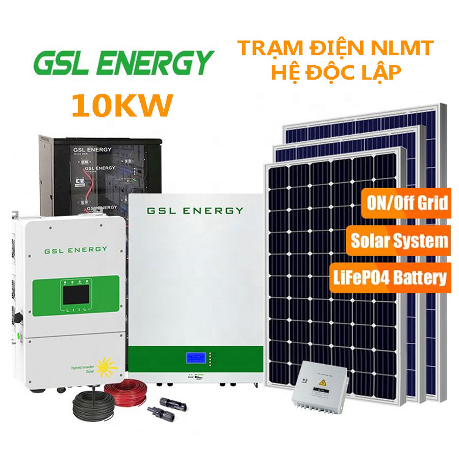 Hệ Thống Điện Năng Lượng Mặt trời 10KW Hệ Độc Lập - GSL Energy