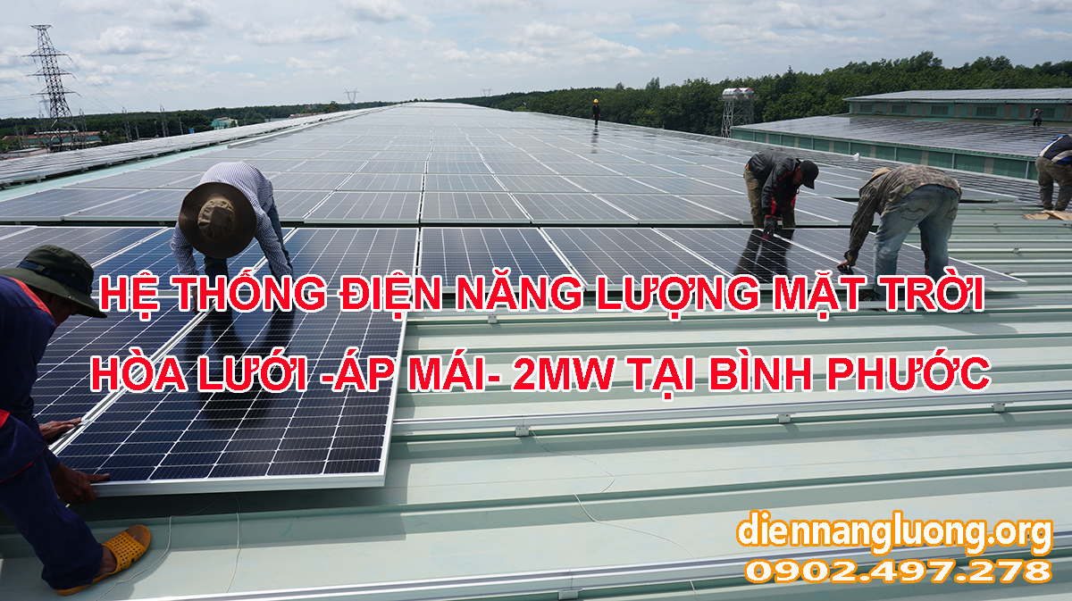 Hệ thống điện năng lượng mặt trời áp mái 4mw hòa lưới