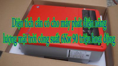 Diện tích cần có cho máy phát điện năng lượng mặt trời công suất 6Kw 90 triệu hoạt động