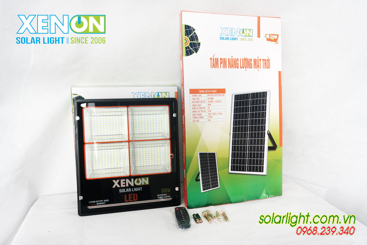 Đèn pha năng lượng mặt trời 300W chính hãng Xenon C300W