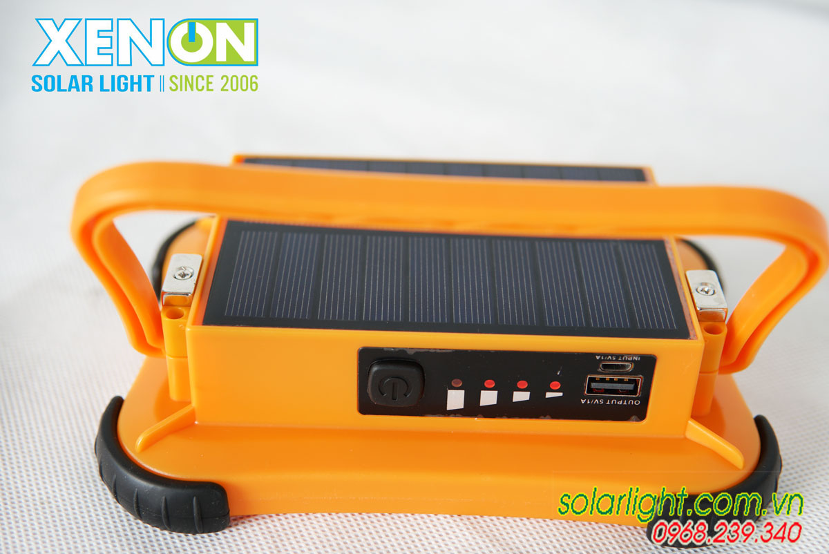 Đèn pha năng lượng mặt trời cầm tay 50W kết hợp pin dự phòng - PL5.0