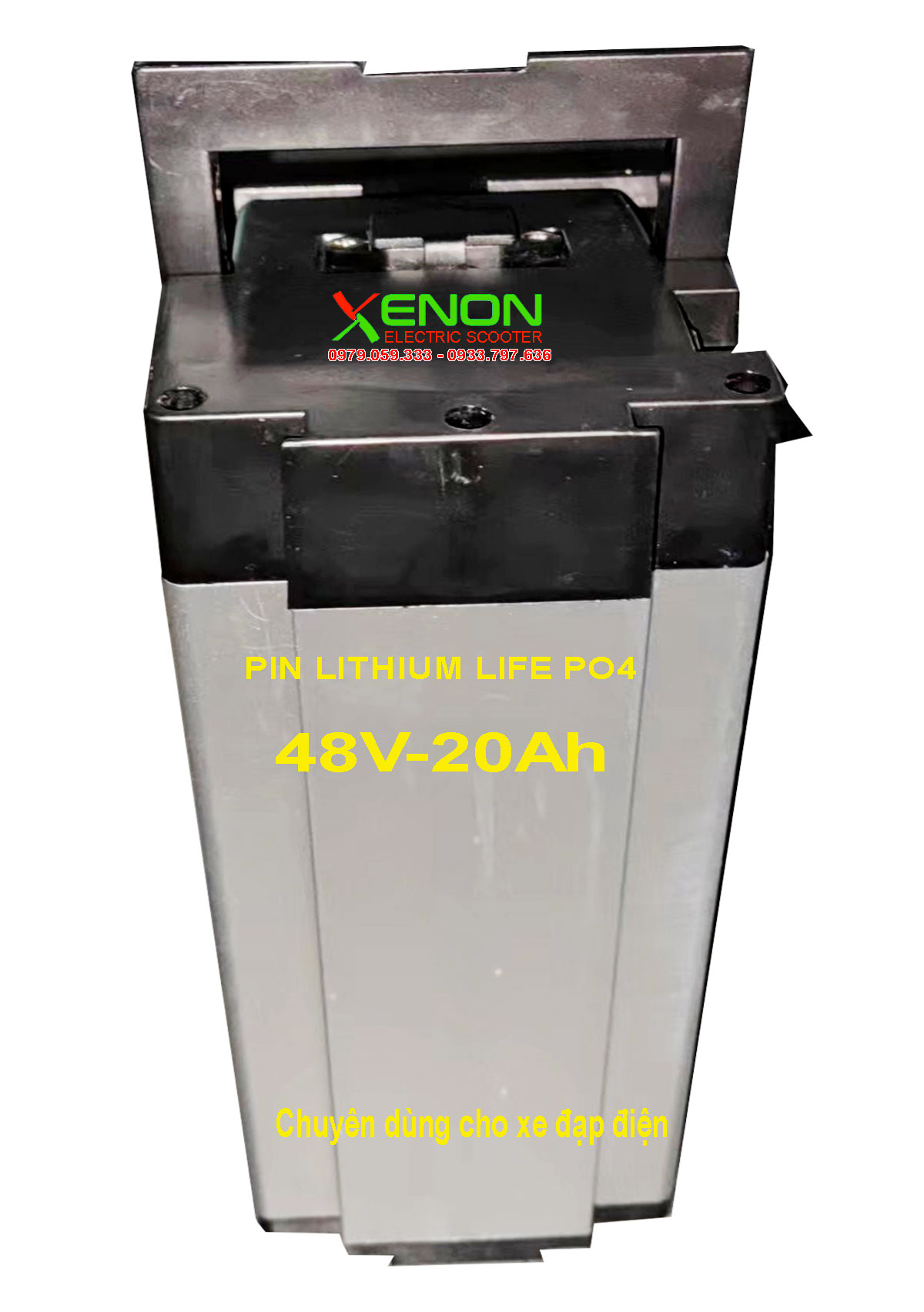 Pin Lithium Lifepo4 48V20Ah Xenon dùng cho xe đạp điện, xe máy điện, xe tay ga điện